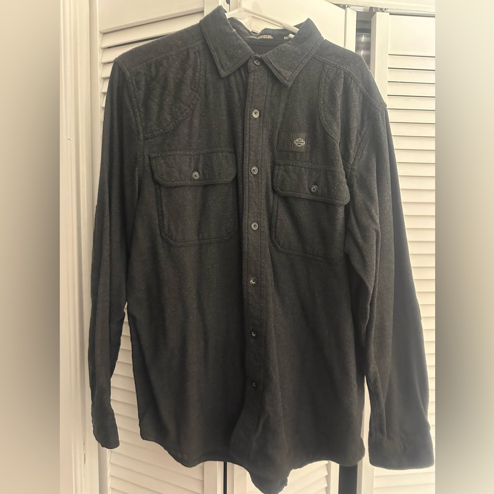 Harley Davidson Motor Clothes Long Sleeved Flannel Medium